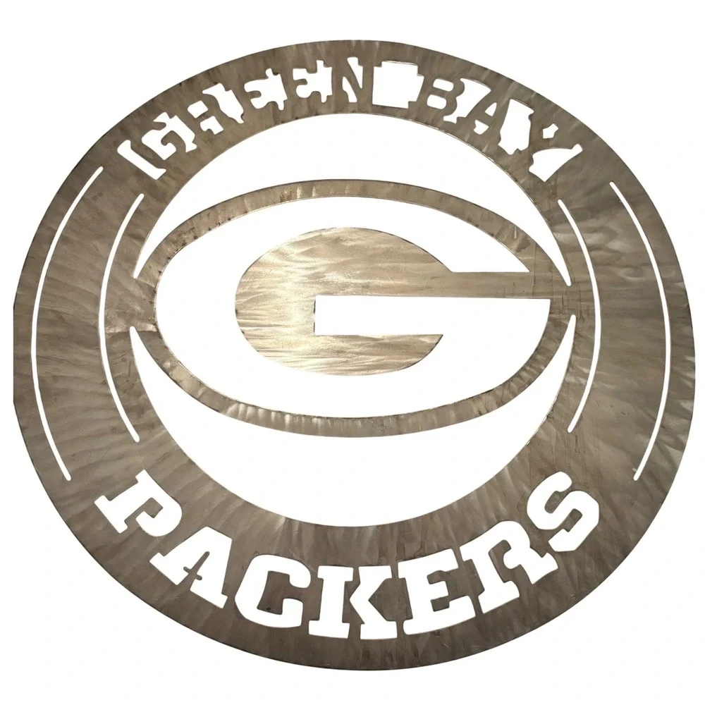 Handmade GREEN BAY Packers Metal Wall Art Sign NFL Football Home Decor‎ 16x17